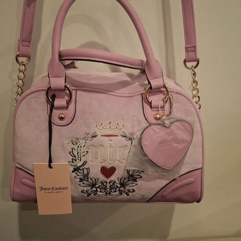 Juicy Couture Fondant Pink Heritage Bowler Bag Purse